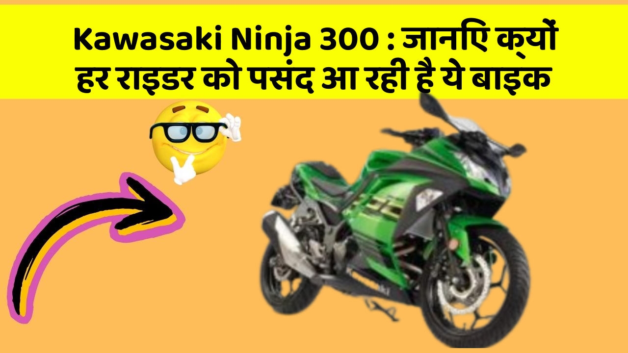 Kawasaki Ninja 300 : जानिए क्यों हर राइडर को पसंद आ रही है ये बाइक
